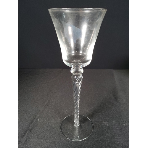 102 - 4 Coloured glass stem glasses, 1 air twist stem glass, pewter mounted stem glass & Vintage claret ju... 