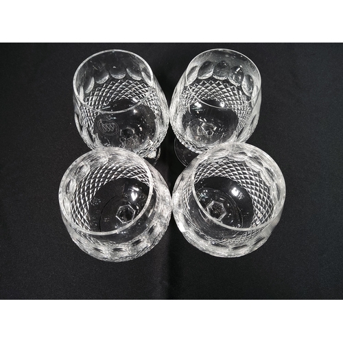 84 - Set of 4 Waterford crystal brandy blooms