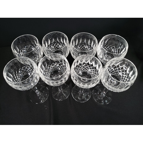 85 - Set of 8 Waterford crystal wine glasses