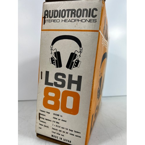 146 - Vintage boxed Audiotronic LSH80 headphones