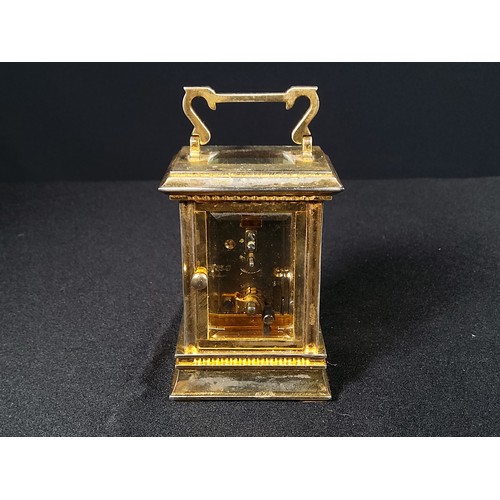 124 - Mappin & Webb small brass carriage clock