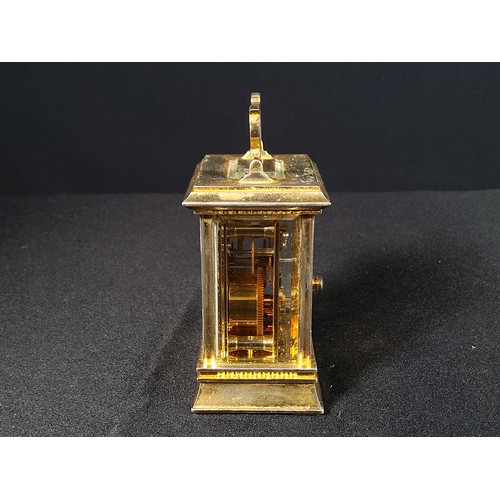 124 - Mappin & Webb small brass carriage clock