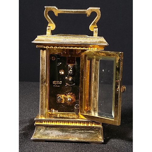 124 - Mappin & Webb small brass carriage clock