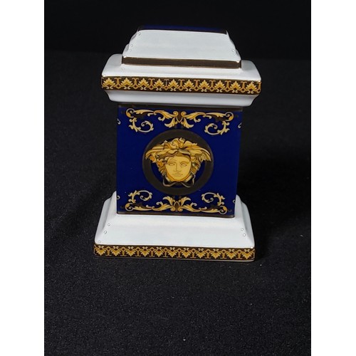 119 - Miniature Rosenthal Versace clock, 9cms in height