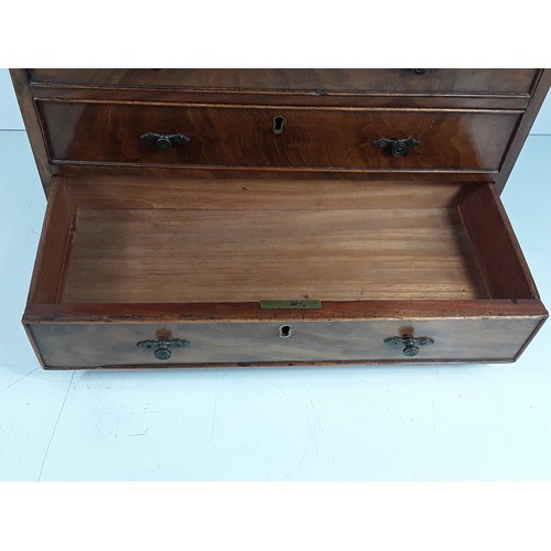 639 - Antique mahogany apprentice chest of 6 drawers