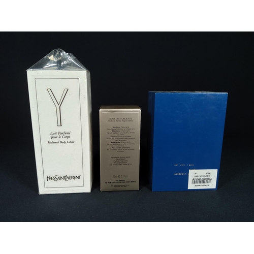 38 - 2 bottles of Perfume & 1 bottle of body lotion- Dunhill 50ml, Singapore Girl 28ml & YSL Body lotion ... 