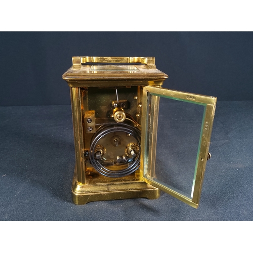 126 - Brass Cased Carriage Clock by Dobell Hastings