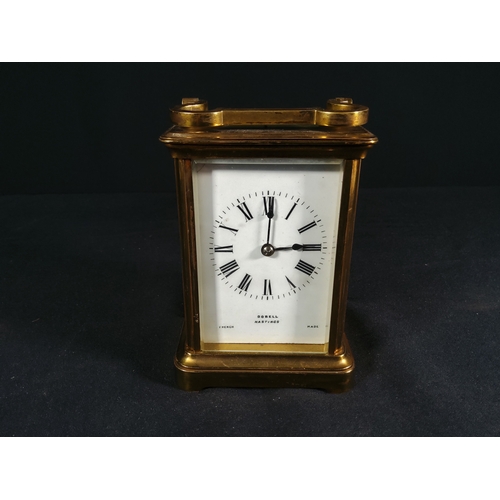 126 - Brass Cased Carriage Clock by Dobell Hastings