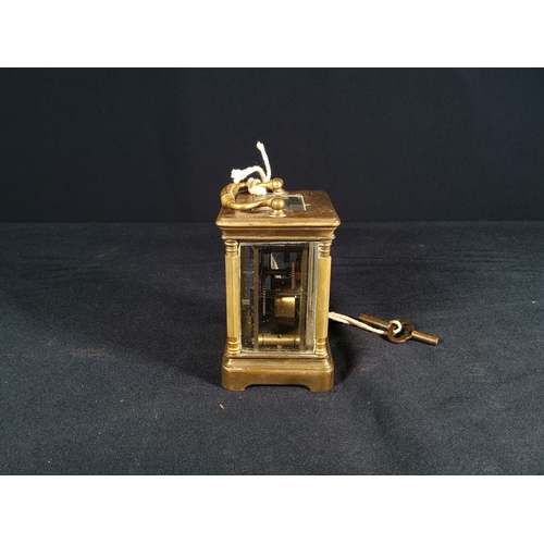 127 - Small Brass Carriage clock Marked Elliot & Son London