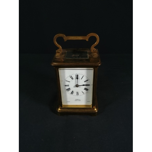 126 - Brass Cased Carriage Clock by Dobell Hastings