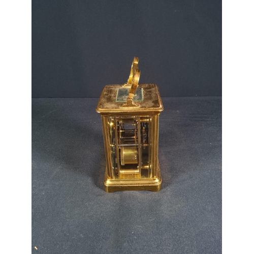 126 - Brass Cased Carriage Clock by Dobell Hastings