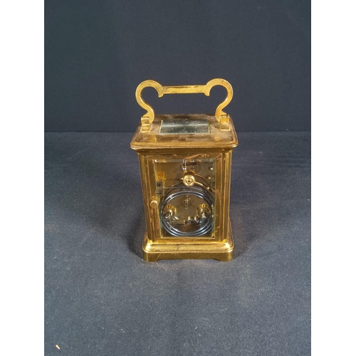 126 - Brass Cased Carriage Clock by Dobell Hastings