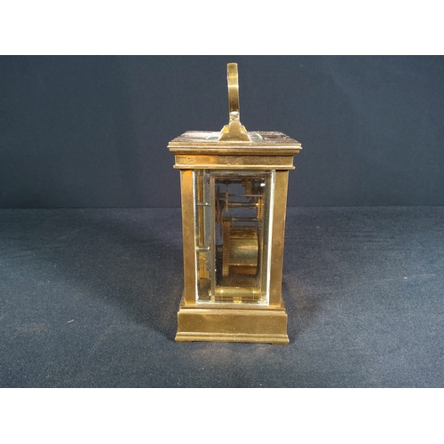 132 - Vintage brass case carriage clock