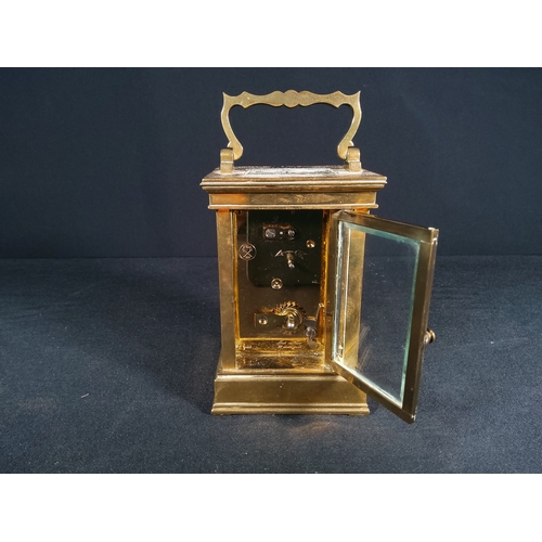 132 - Vintage brass case carriage clock