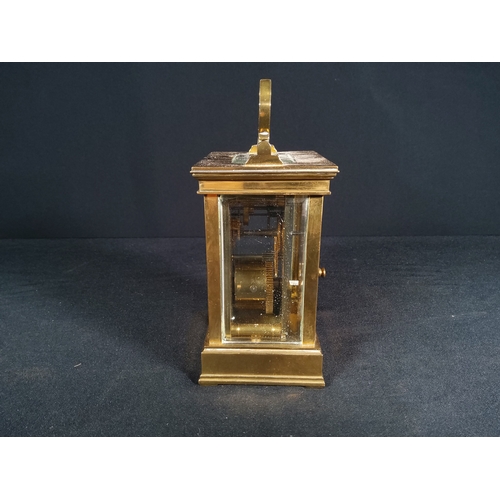 132 - Vintage brass case carriage clock