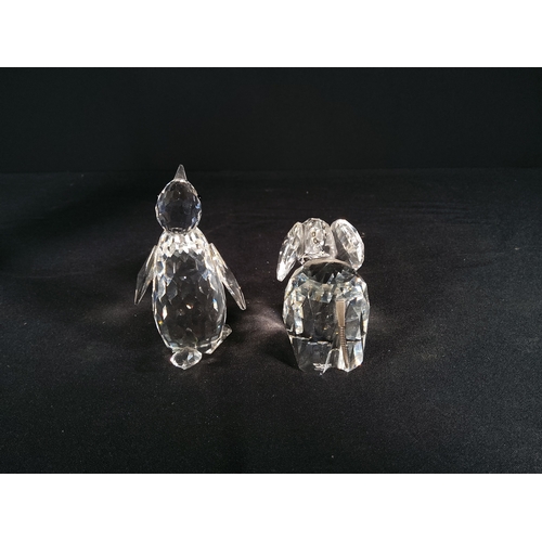 152 - Swarovski penguin and elephant, tallest being 8.5cms