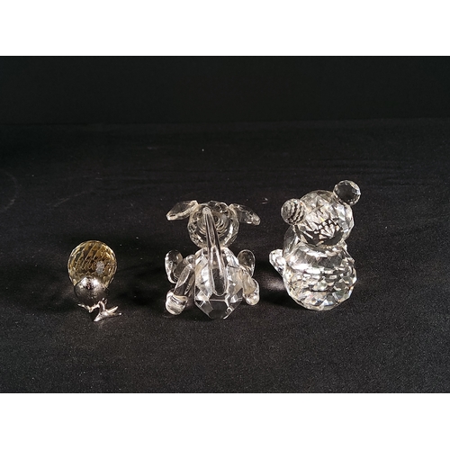 153 - Swarovski dog, Kiwi and teddy bear