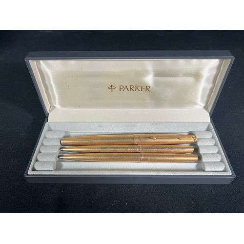 315 - Parker 61 fountain pen and 2 ballpoint 61 pens for spares