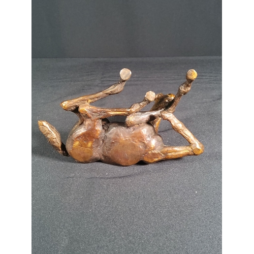 197 - Cast Bronze foal, 15cms in length and 8cms in height