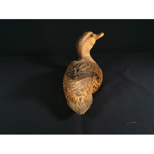 203 - Carved wooden duck