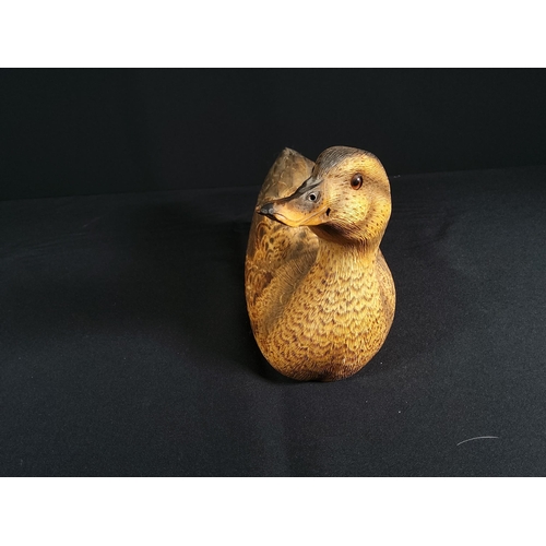 203 - Carved wooden duck