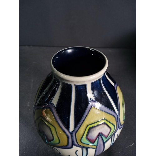 253 - Boxed Moorcroft vase in Art Nouveau pattern dated 2012, 14cms in height