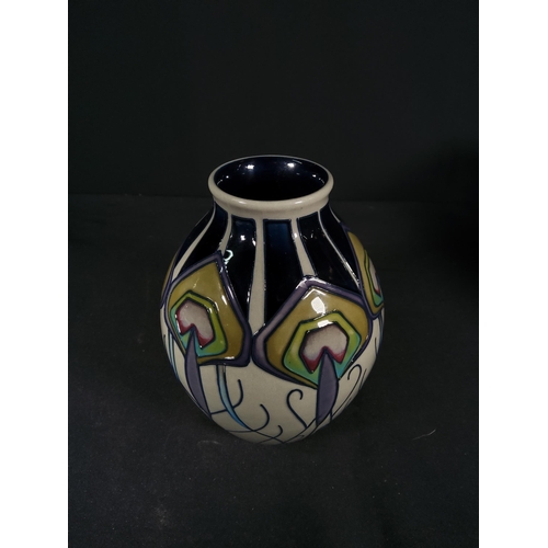 253 - Boxed Moorcroft vase in Art Nouveau pattern dated 2012, 14cms in height