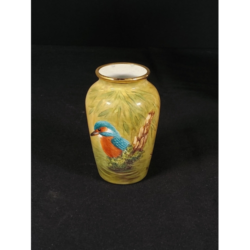 255 - Boxed Moorcroft enamel limited edition 'The Kingfisher', 7cms in height