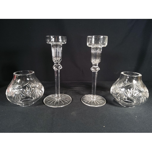 288 - pair of boxed Waterford crystal candle holders