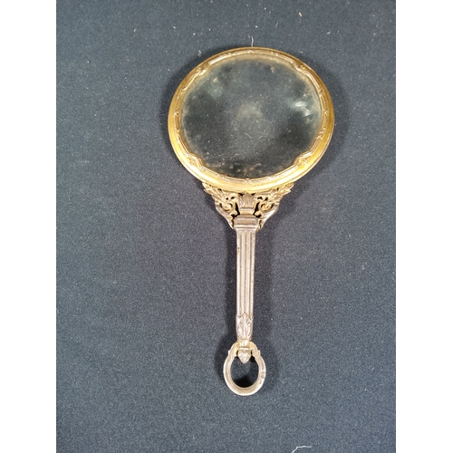 184 - Vintage darning mushroom, compass, leather double frame & magnifying glass