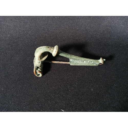 345 - 3 Roman bronze fibula brooches