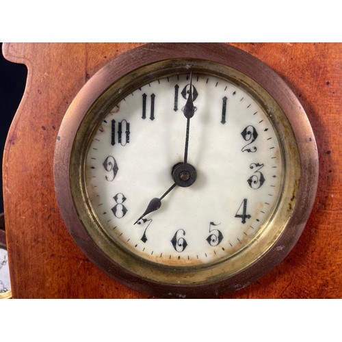 372 - 3 Wooden cased clocks