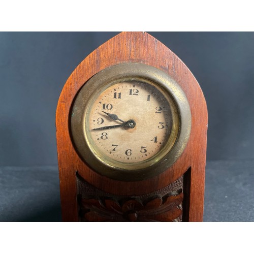 372 - 3 Wooden cased clocks