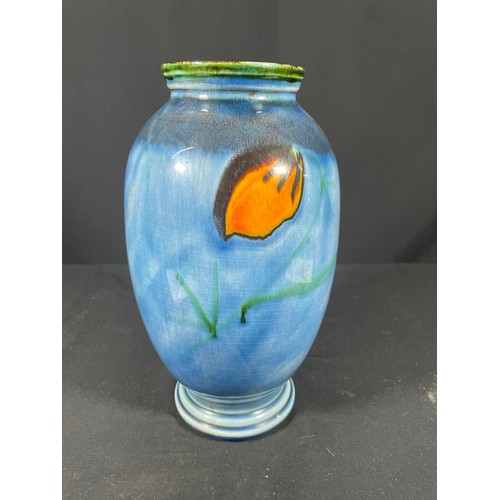 352 - Brightly coloured Poole Pottery vase, 25cms in height