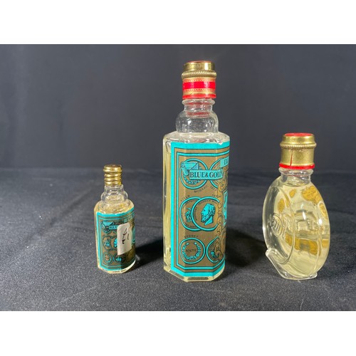 33A - 3 Bottles of Eau De Cologne Kolnisch Wasser 4711 vintage perfume