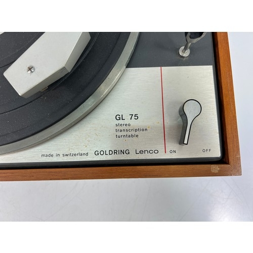 348 - Vintage Gold ring lenco GL75 turn table