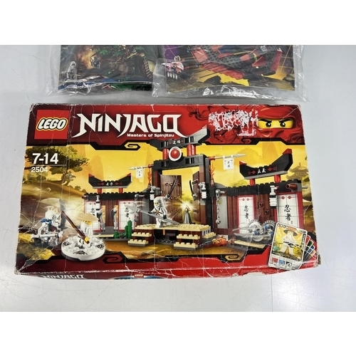 391 - 3 Lego sets - LEGO set 2504 Spinjitzu Dojo, LEGO set 6939 Saucer Centurion & LEGO set 7956 Ewok Atta... 