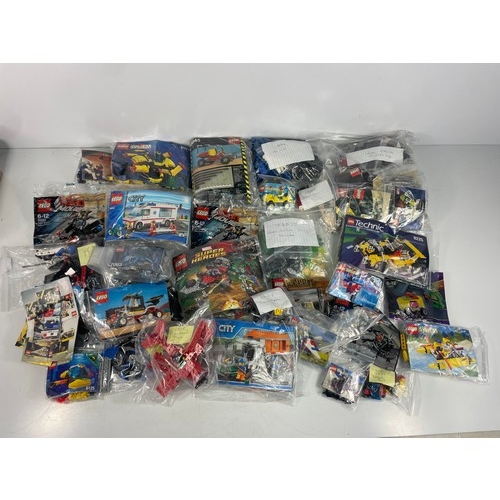 467 - Crate of various lego sets some including minifigures and space sets