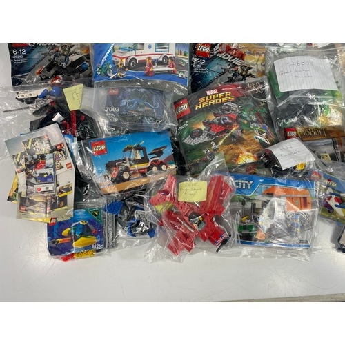 467 - Crate of various lego sets some including minifigures and space sets