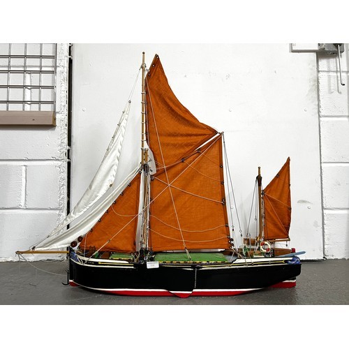 550 - A large model of a sailing ship, TTH London, which was formerly from the Deal Museum's collection in... 