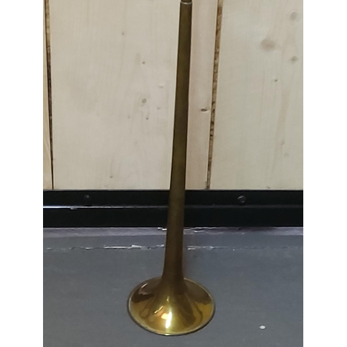 574 - Two piece brass Victorian coaching horn