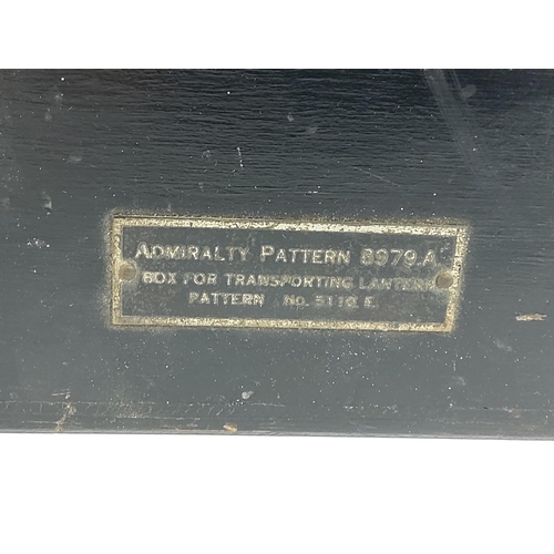 584 - Boxed vintage military signalling lamp, Admiralty pattern 8979A