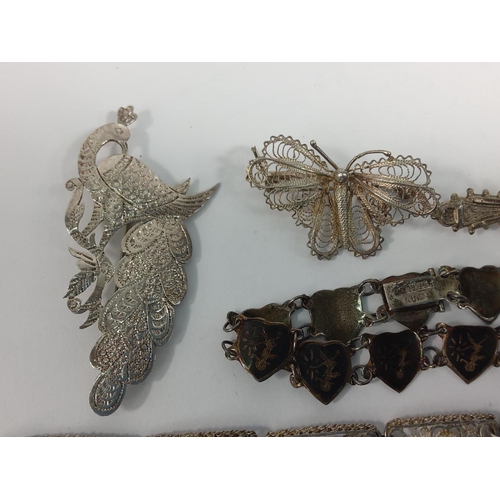 692 - Various silver Eastern jewellery and silver filigree