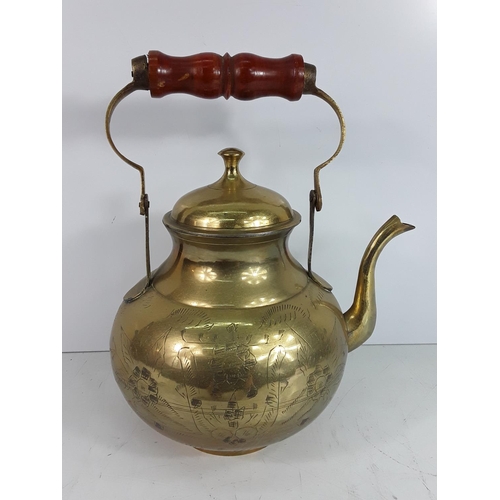 497 - Bellows and brass kettle