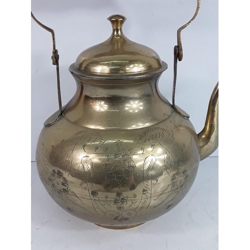 497 - Bellows and brass kettle