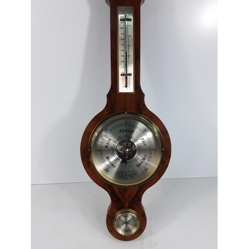 521 - Vintage Ships clock and a barometer