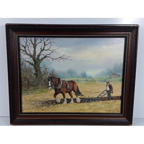 544 - 2 framed country scenes, 50 x 40cms