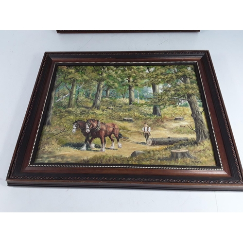 544 - 2 framed country scenes, 50 x 40cms