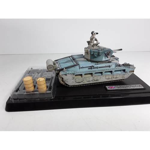 592 - 2 boxed Forces of Valour 1/32 scale, Grant tank desert and Sherman 1944 American & an unboxed Forces... 