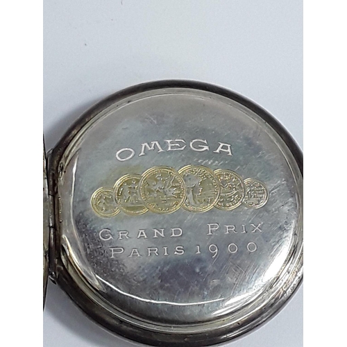 651 - Silver cased Omega pocket watch, gross weight 76.8g